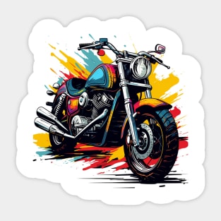 motorcycle with pop art style Sticker